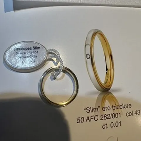 Anello UnoAerre Cassiopea Slim Bicolore misura 53 - 50 AFC 282/001