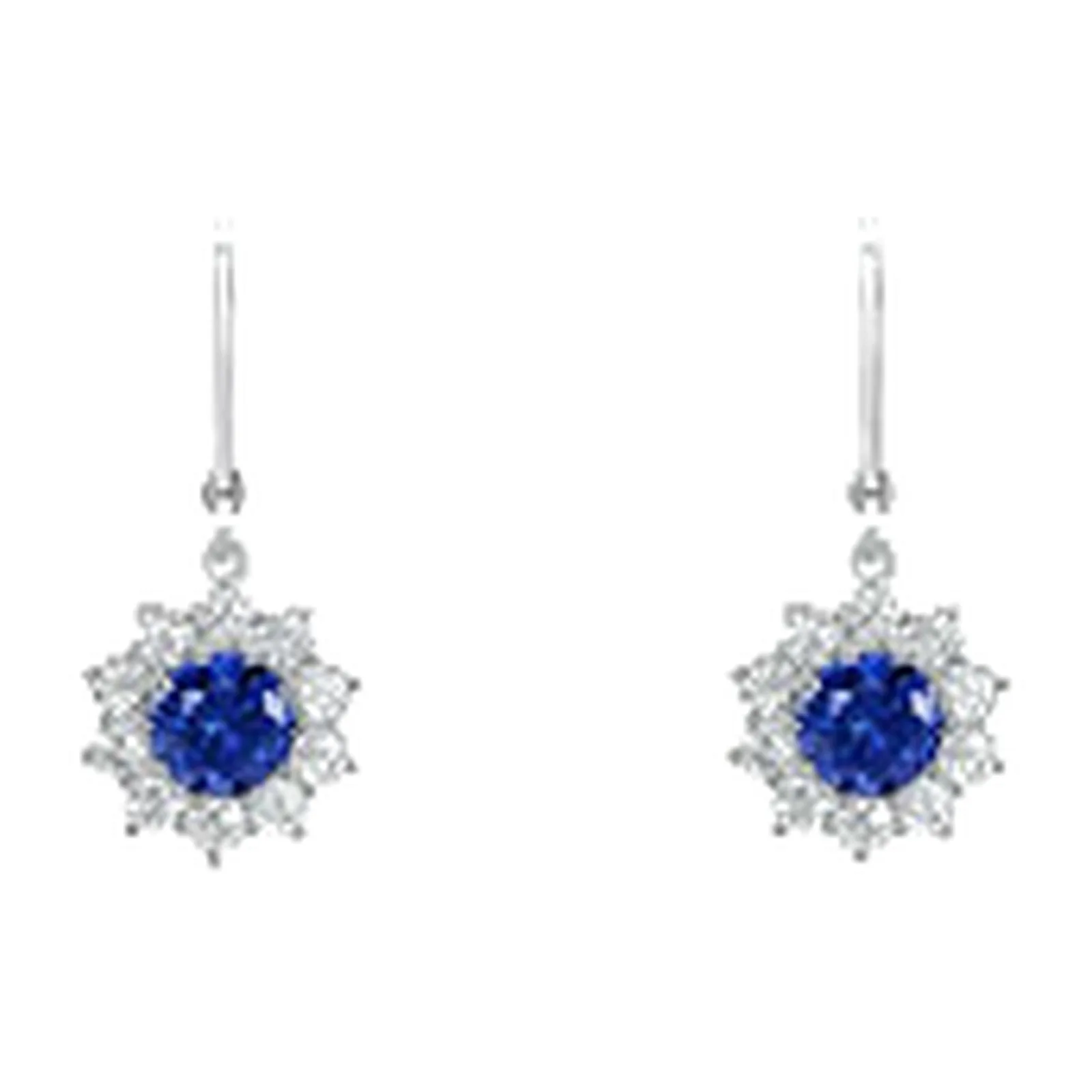 Stroili Silver Elegance Orecchini pendenti fiore blu Argento 925 1694861