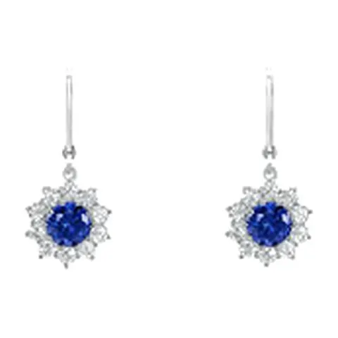 Stroili Silver Elegance Orecchini pendenti fiore blu Argento 925 1694861