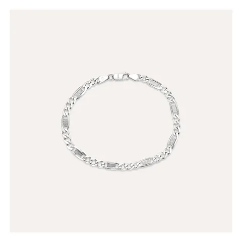 Stroili Silver Gentleman Bracciale groumette fantasia 3+1 Argento 925 1681460