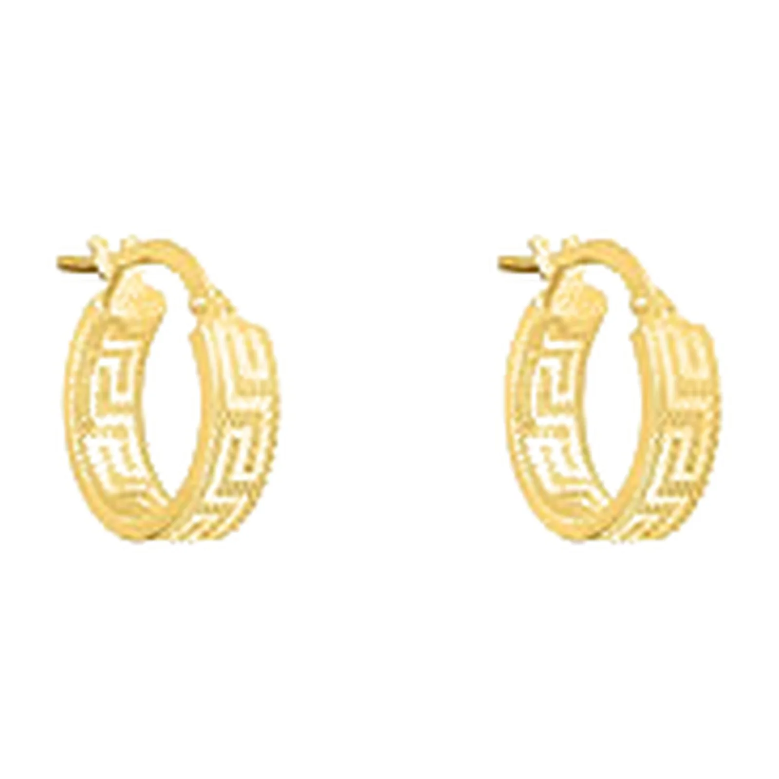 Stroili Toujours Orecchini hoops cerchio con greca Oro 9kt 1417111