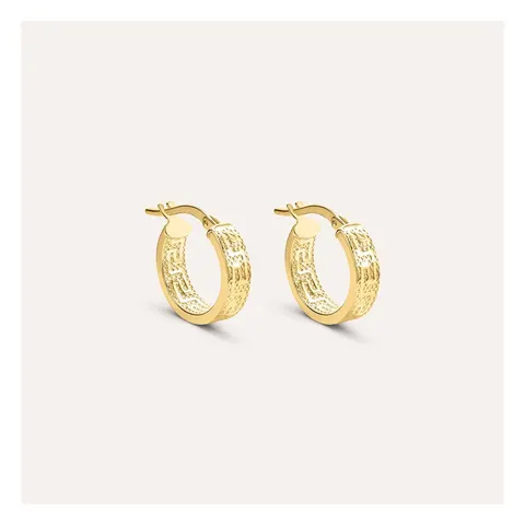 Stroili Toujours Orecchini hoops circle with greca Gold 9kt 1417111