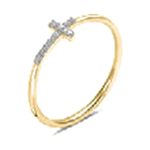 Stroili Claire Anello croce con cubic zirconia Oro 9kt Misura 14 1436026