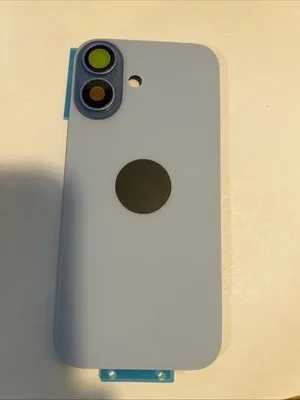 Back vetro Scocca Posteriore Per iPhone 17 Compatibile Con Magneti Azzurro Blu