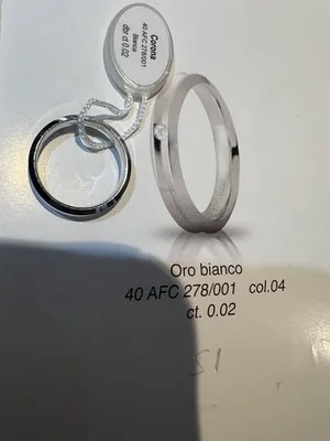 Anello UnoAerre Corona in argento 925 con pietra misura 53 40 AFC 278/001A