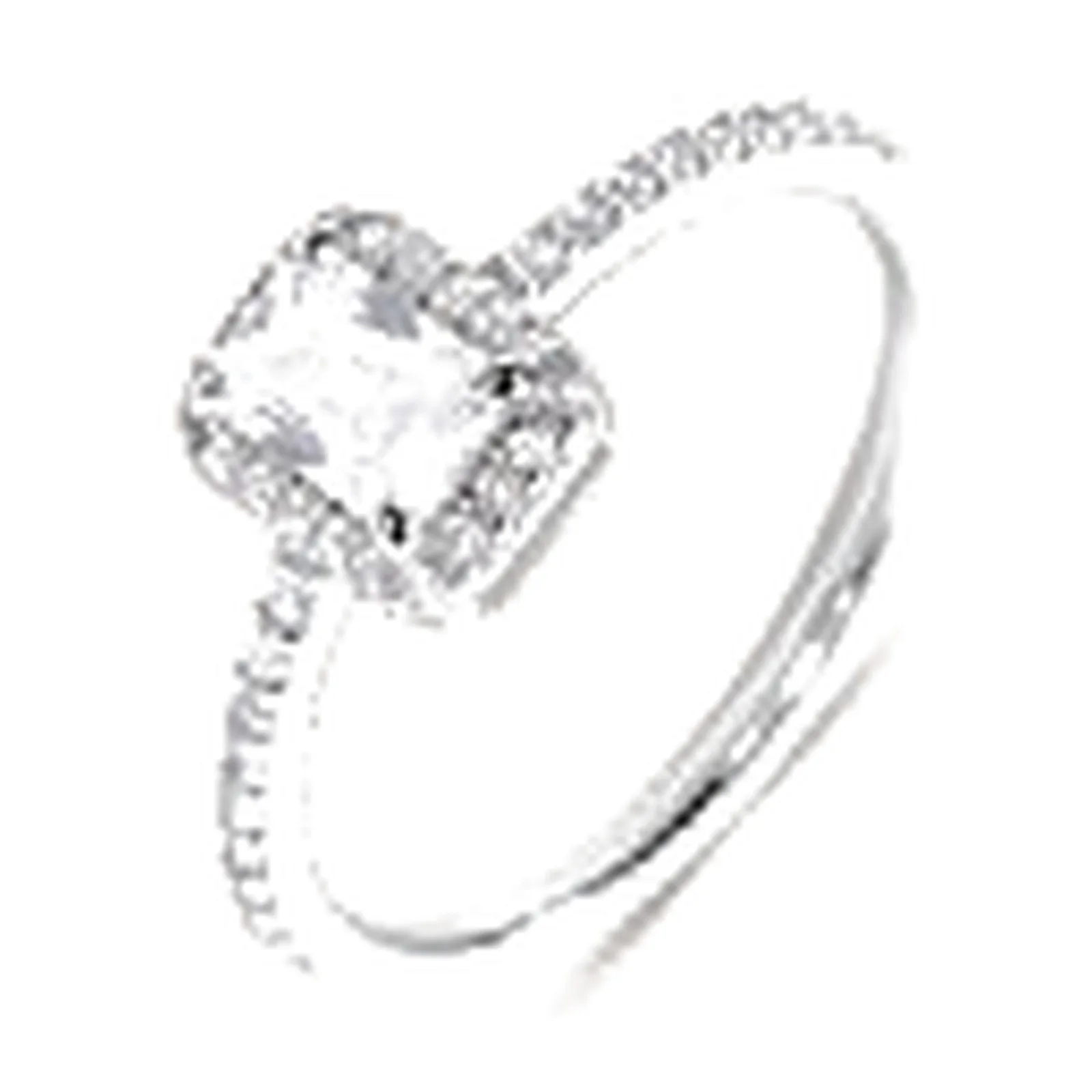 Stroili Silver Elegance Anello baguette con cubic Argento 925 Misura 16 1699473