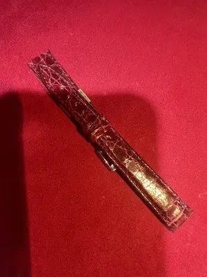 Cinturino per orologio in vera pelle di coccodrillo rosso 16mm - 2606291659