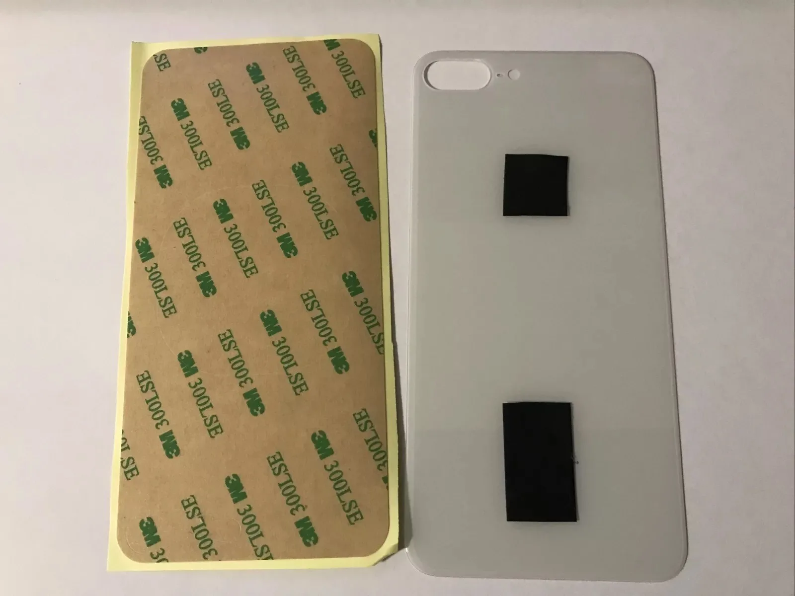 Back vetro Scocca Posteriore Per iPhone 8 Plus Bianco Foro Big