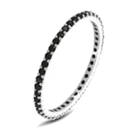 Stroili L'Homme Or Anello con spinelli neri Oro 9kt Misura 26 1426351