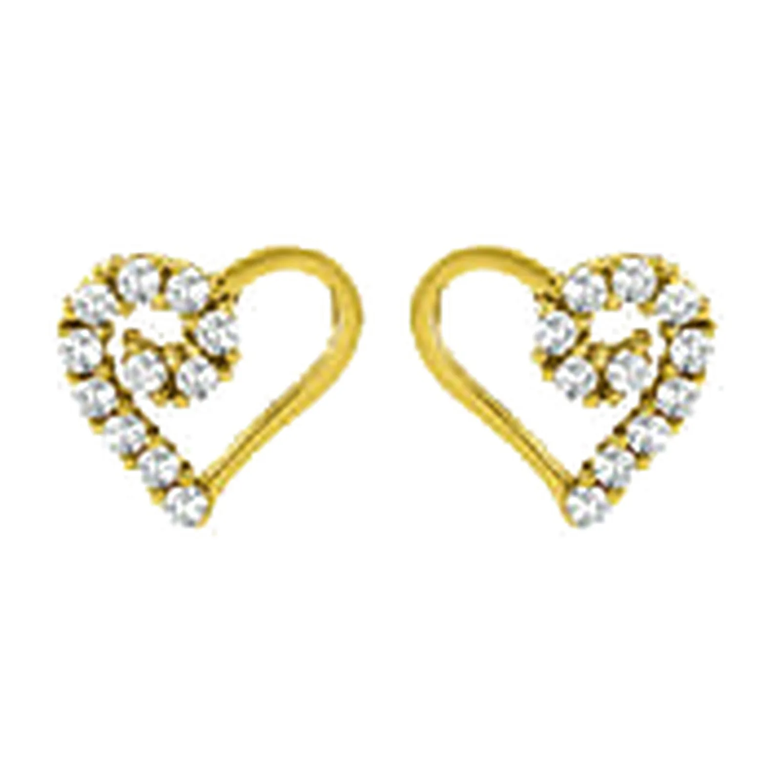 Stroili Bon Ton Orecchini lobo con cubic zirconia Oro 9kt 1425412