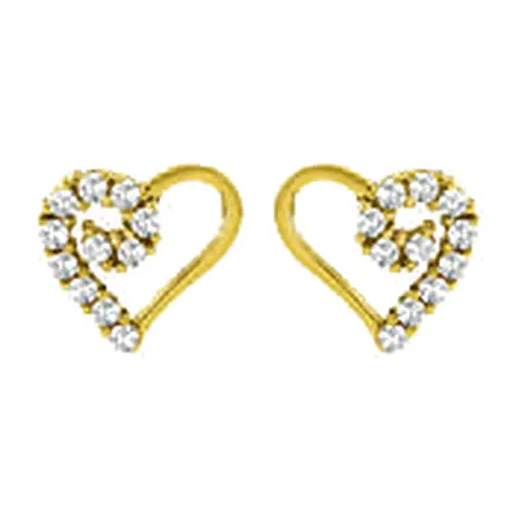 Stroili Bon Ton Orecchini lobo con cubic zirconia Oro 9kt 1425412