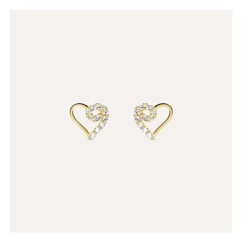 Stroili Bon Ton Orecchini lobo con cubic zirconia Oro 9kt 1425412