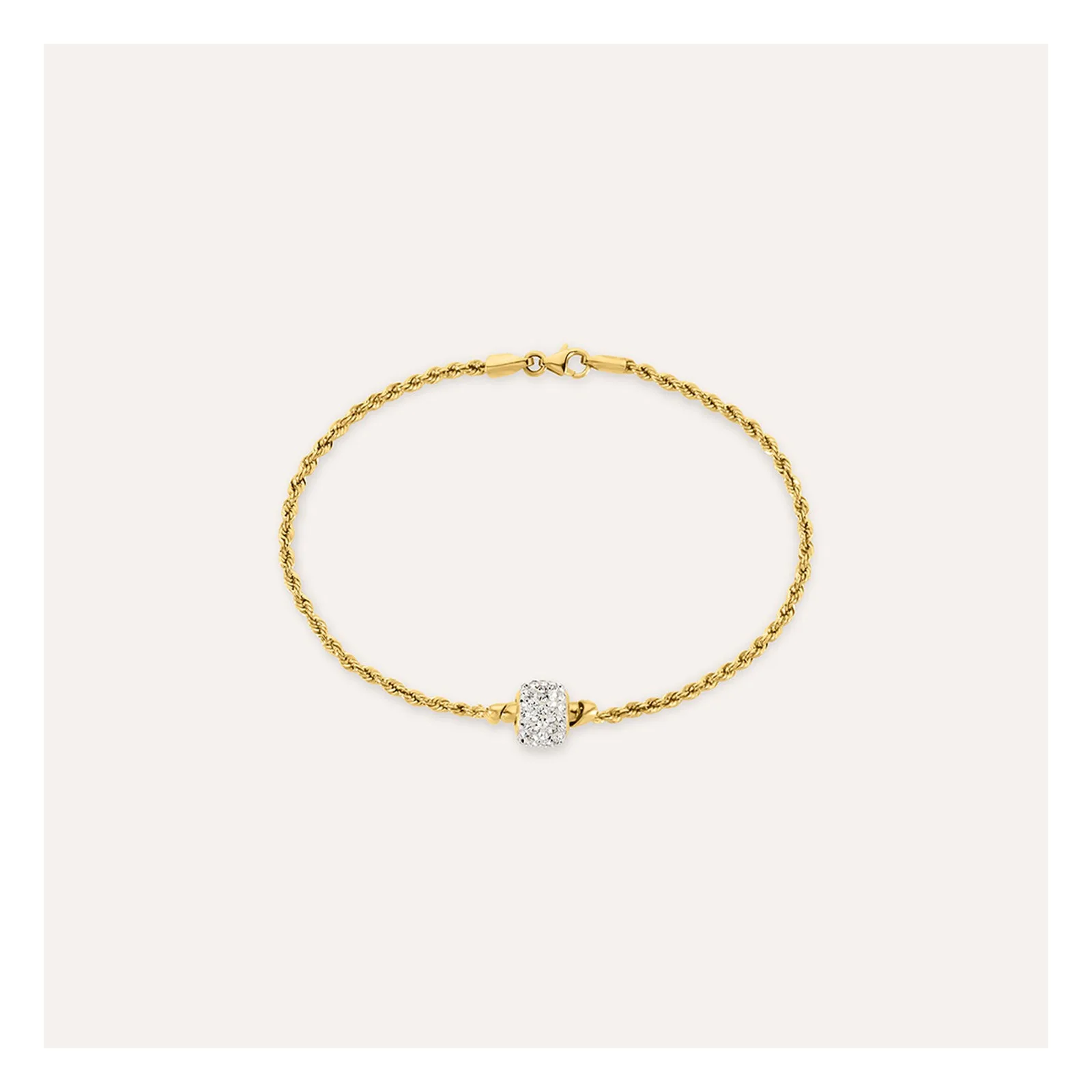 Stroili Christelle Bracciale corda Veneziana con cristalli Oro 9kt 1438068