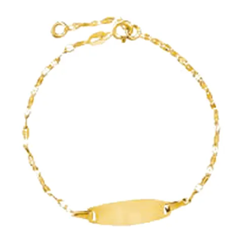 Stroili Mon Petit Bracciale con targhetta Oro 9kt 1415512