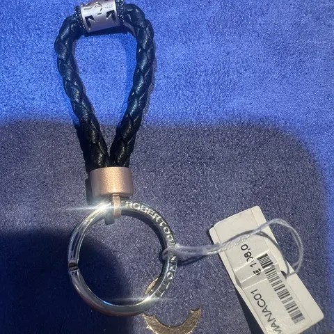 Roberto Giannotti portachiavi in pelle e argento con charm