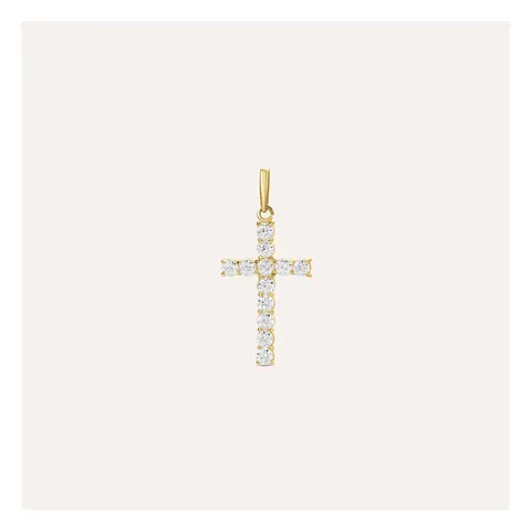 Stroili Holy Collection Cross Pendant with Cubic Zirconia 9kt Gold 1436228