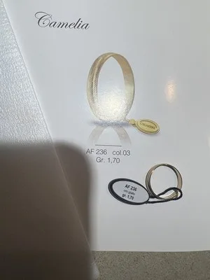 Anello Fede Nuziale UnoAerre Camelia in argento 925 Misura 53 AF236