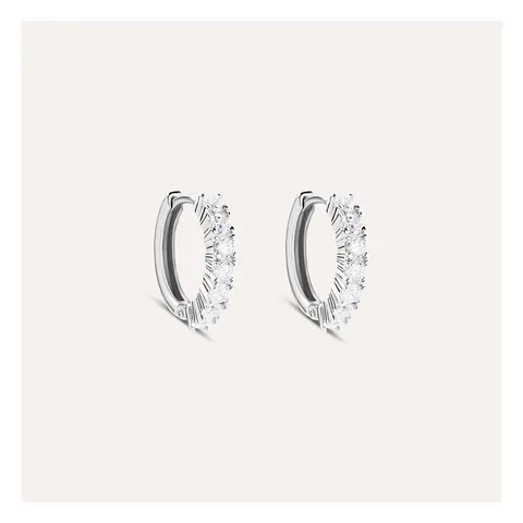 Stroili Silver Elegance Orecchini a cerchio hoops con cubic Argento 925 1699491