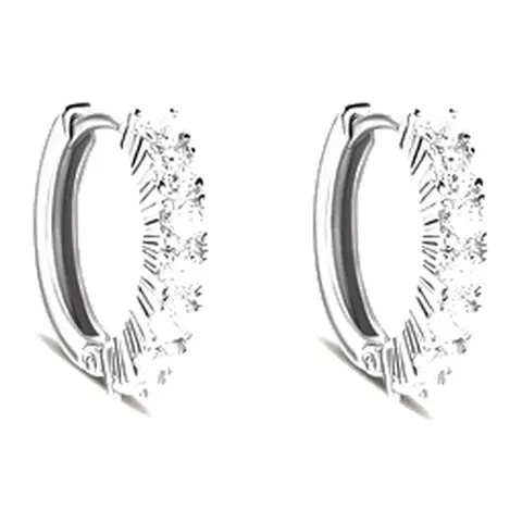 Stroili Silver Elegance Orecchini a cerchio hoops con cubic Argento 925 1699491