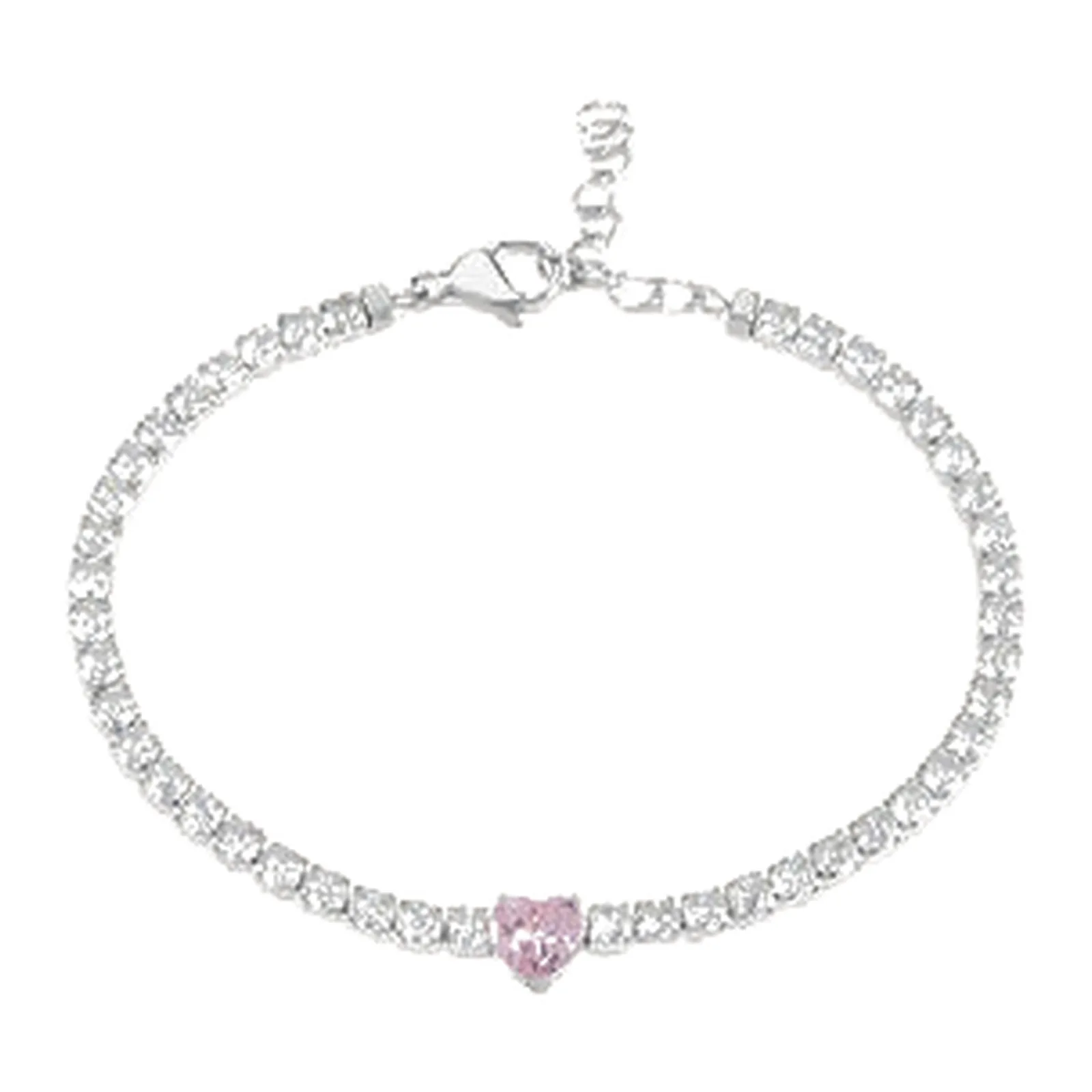 Stroili Aura Collection Bracciale tennis cuore con cubic Acciaio 1685845