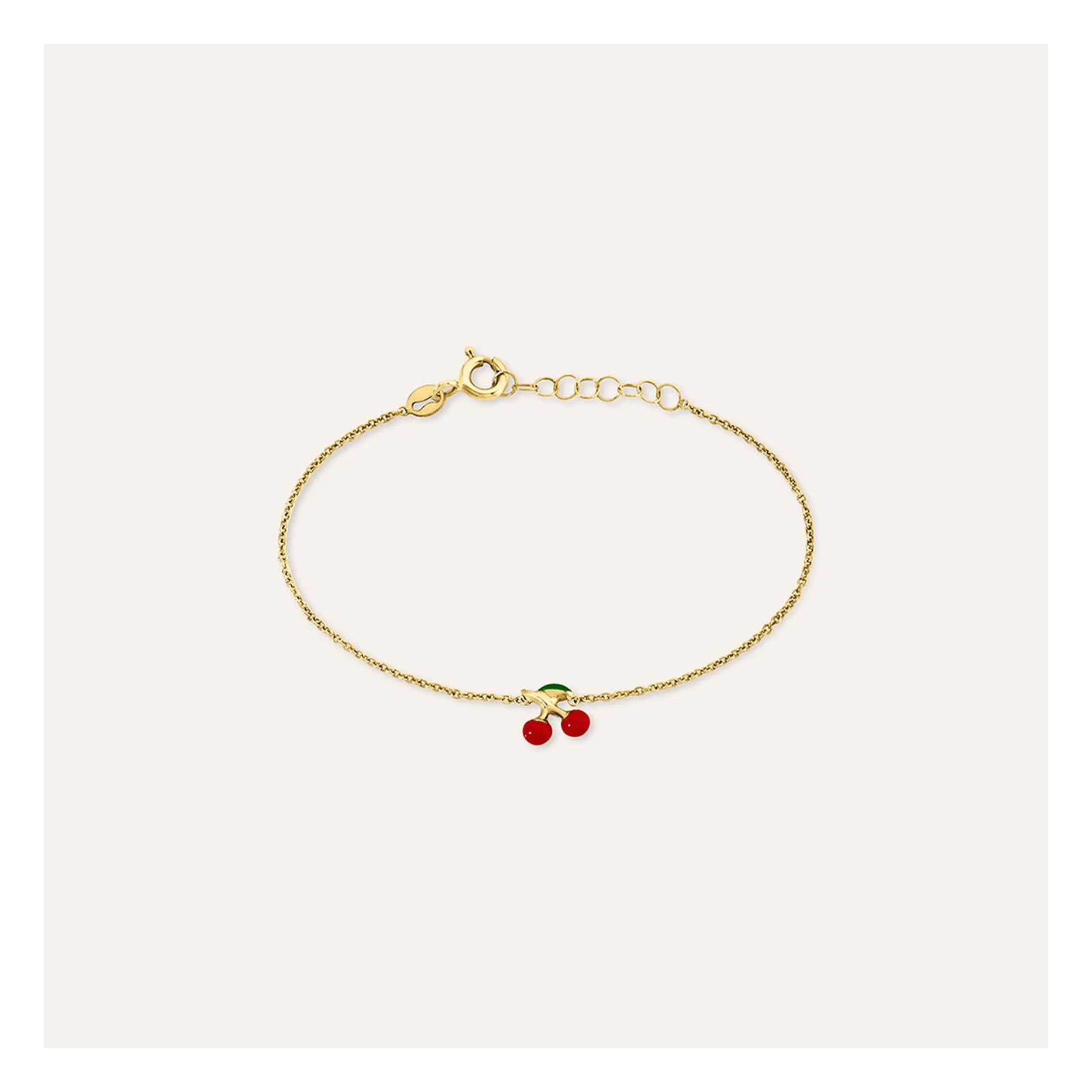 Stroili Mon Petit Bracciale ciliegia con smalto Oro 9kt 1438105