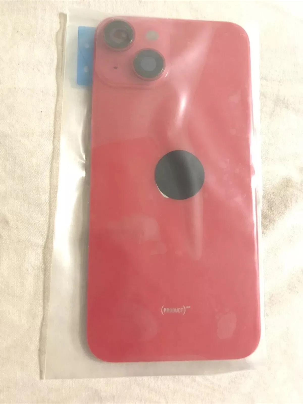 Back vetro Scocca Posteriore Per iPhone 14 Compatibile Apple Con Magneti Rosso