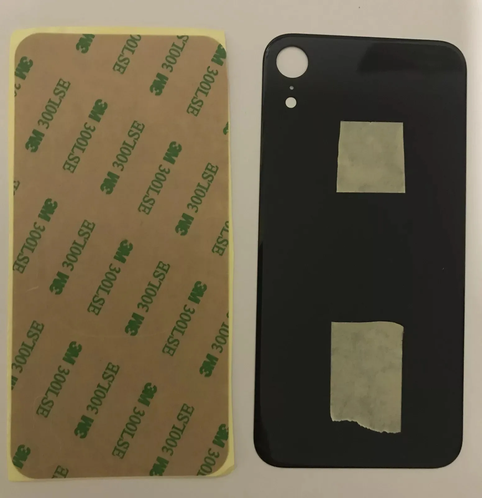 Back vetro compatibile Scocca Posteriore Per iPhone XR Nero Foro Big con Logo