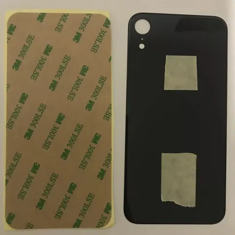 Back vetro compatibile Scocca Posteriore Per iPhone XR Nero Foro Big con Logo