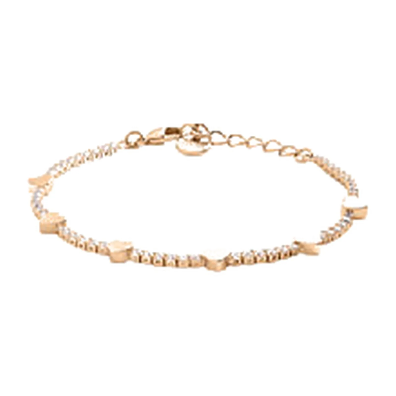 Stroili Romantic Shine Bracciale in ottone rosato e cristalli Metallo 1689006