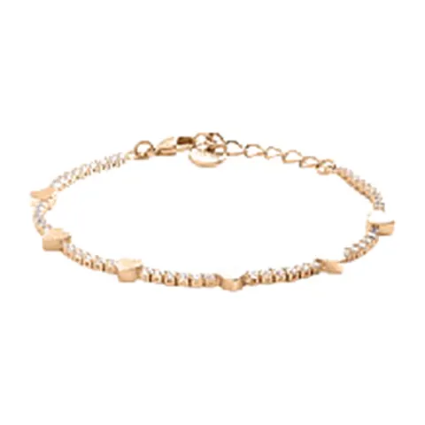 Stroili Romantic Shine Bracciale in ottone rosato e cristalli Metallo 1689006