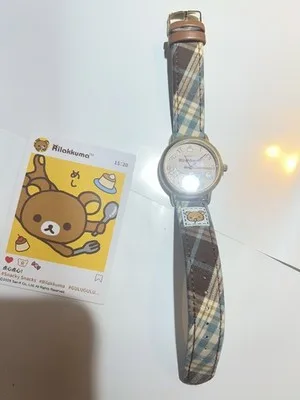 Orologio Rilakkuma da collezione con cinturino in tessuto scozzese - 202603301520