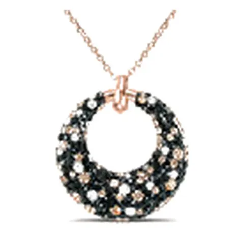 Stroili Aura Collection Collana con cristalli champagne e neri Acciaio 1694729