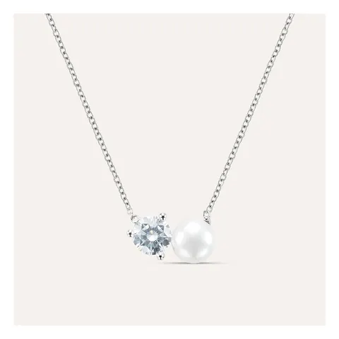 Stroili Silver Pearls Collana con cubic zirconia e perla Argento 925 1691451