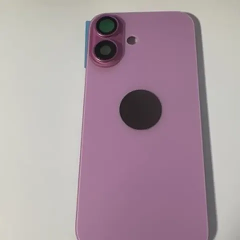 Back vetro Scocca Posteriore Per iPhone 16 plus Compatibile Magneti Rosa