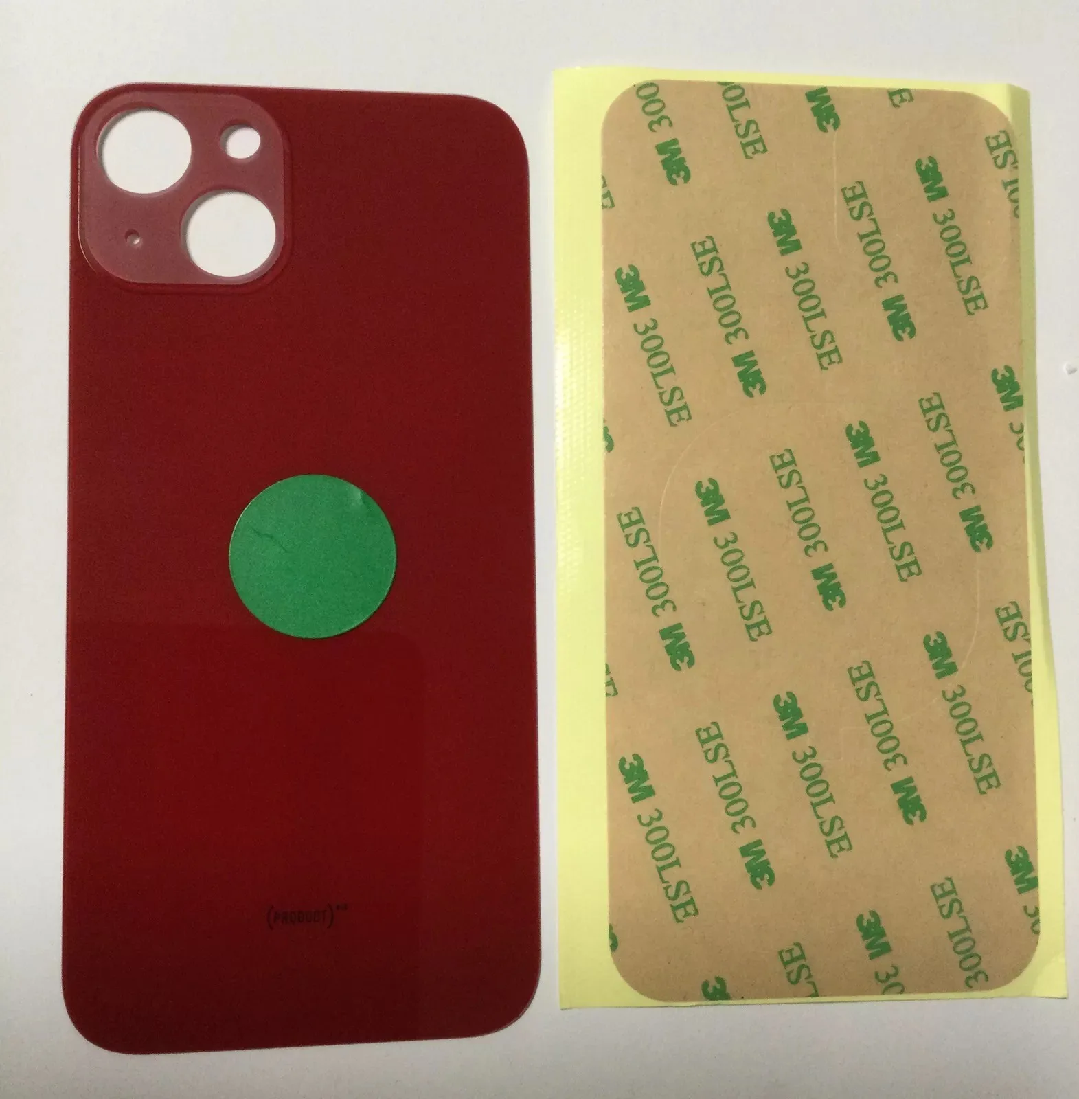 Back vetro Posteriore Per iPhone 13 Mini, Rosso foro BIG
