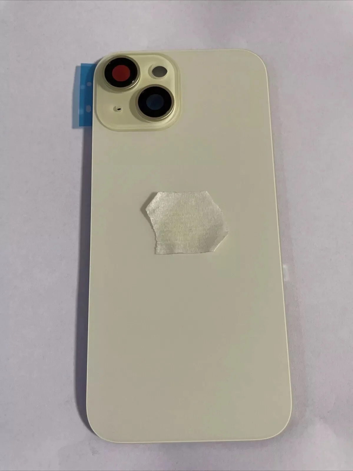 Back vetro Scocca Posteriore Per iPhone 15 Compatibile Con Magneti Giallo