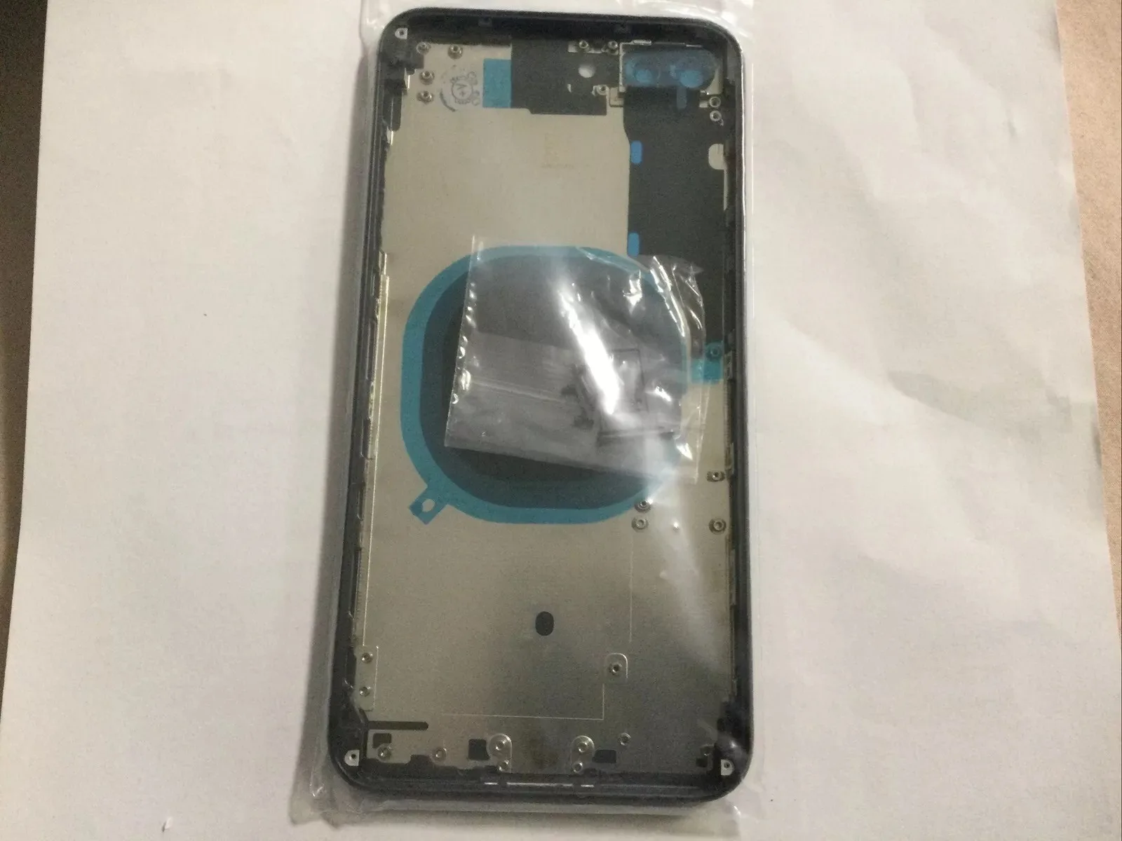 Compatibile Apple scocca Chassis Struttura Coperchio Iphone 8 Plus Sim Slot Nero