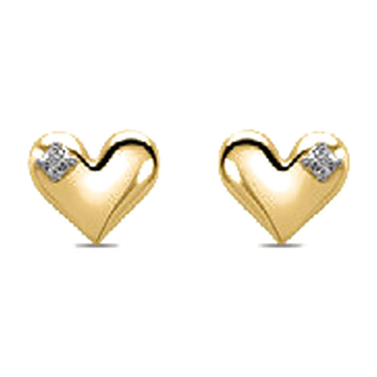 Stroili Mon Petit Precious Orecchini cuore con diamante bianco 0 Oro 9kt 1435980