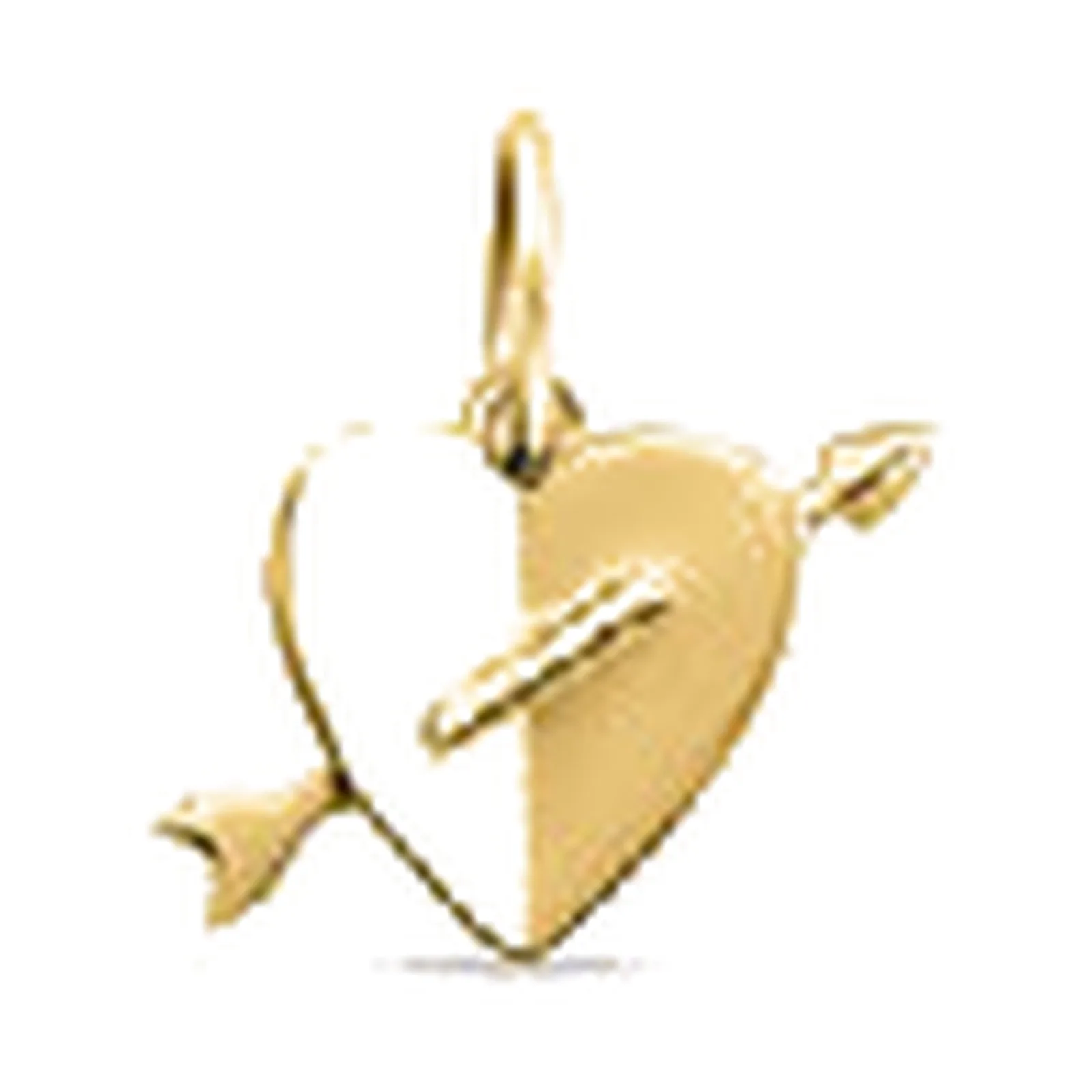 Stroili Love Beats Pendente dorato cuore con freccia Argento 925 1699651