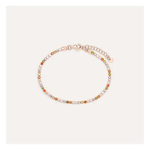 Stroili Silver Rainbow Bracciale tennis arcobaleno rosato Argento 925 1674842