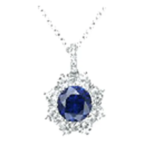 Stroili Silver Elegance Collana fiore blu con cubic zirconia Argento 925 1694862