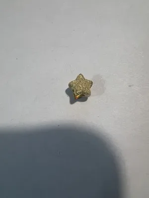 Ciondolo Charm a forma di stella glitterata in argento sterling 925 - LAB22609302310
