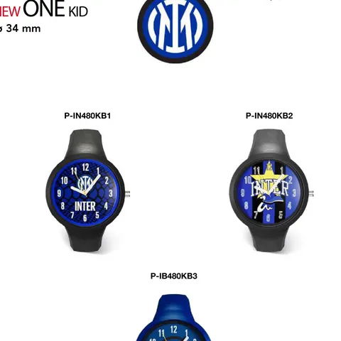 LD FC Inter Orologio Calcio One Kid 34 mm P-IB480KB3 Originale Ufficiale