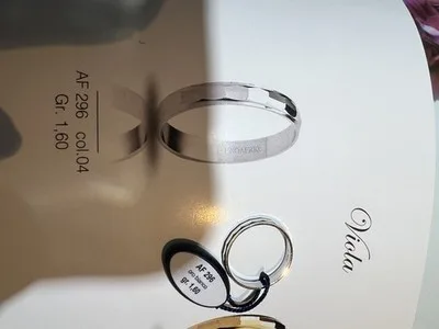 Anello Fede UnoAerre in argento 925 - Modello AF 296 Misura 53