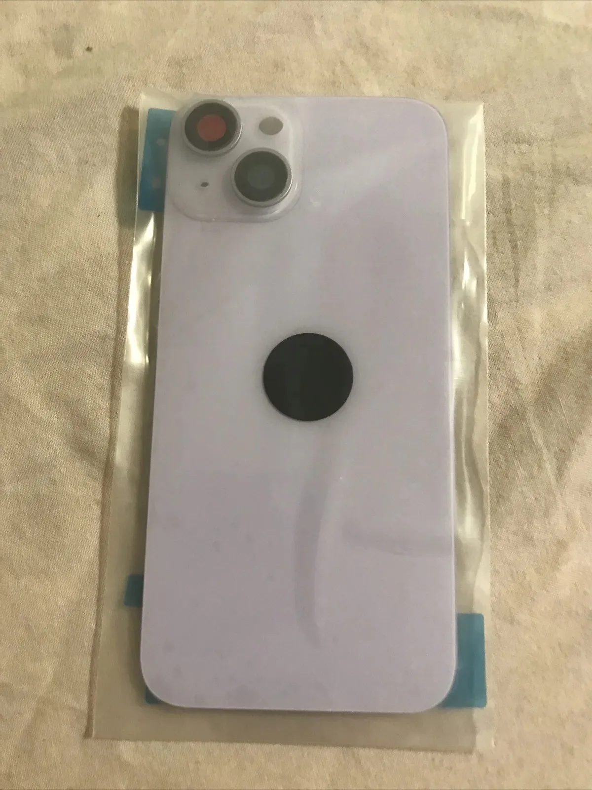 Back vetro Scocca Posteriore Per iPhone 14 Compatibile Apple Con Magneti Viola
