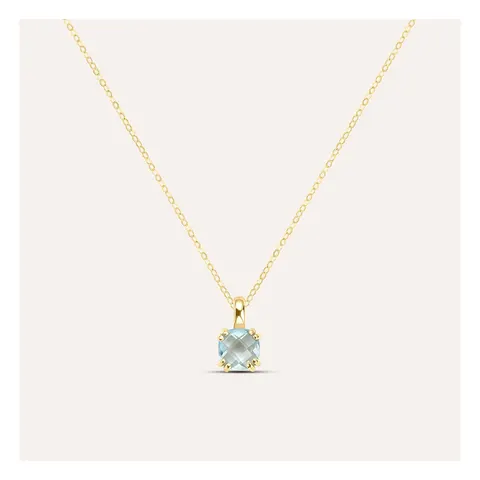 Stroili Amelie Collana cushion con topazio sky blue Oro 9kt 1419217