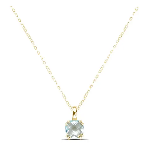 Stroili Amelie Collana cushion con topazio sky blue Oro 9kt 1419217