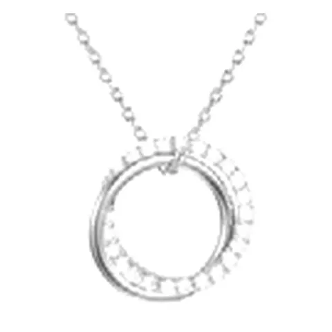 Stroili Silver Shine Collana doppio cerchio con cubic Argento 925 1680534