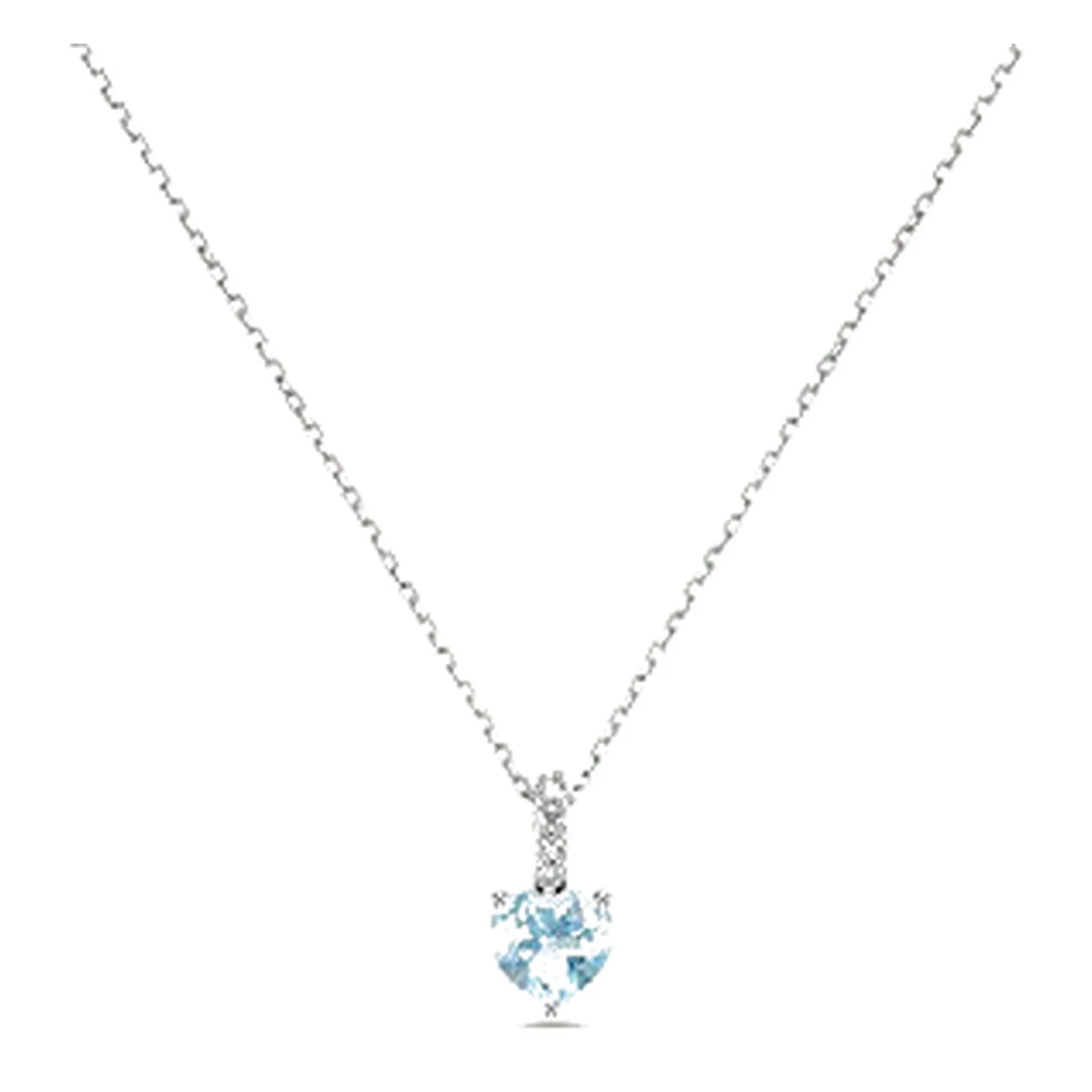 Stroili Amelie Collana cuore con topazio sky blue e pietre Oro 9kt 1413235