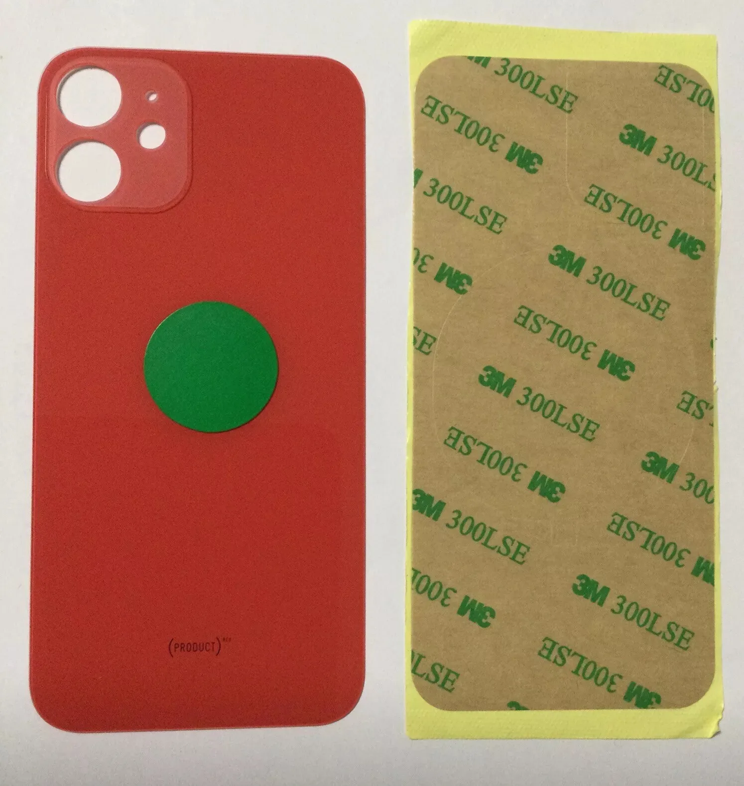 Back vetro Scocca Posteriore Per iPhone 12 , Rosso Foro BIG